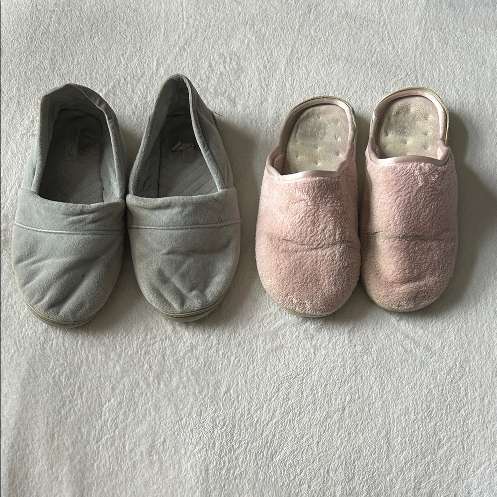 Pink and Blue Slippers